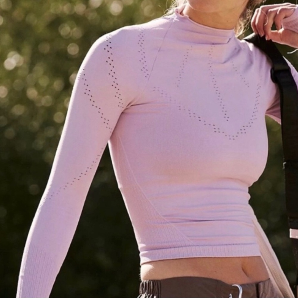 Free People Movement Lilac Purple Good Karma Long Sleeve Top